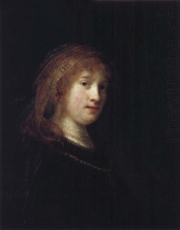 Saskia with a Veil, REMBRANDT Harmenszoon van Rijn